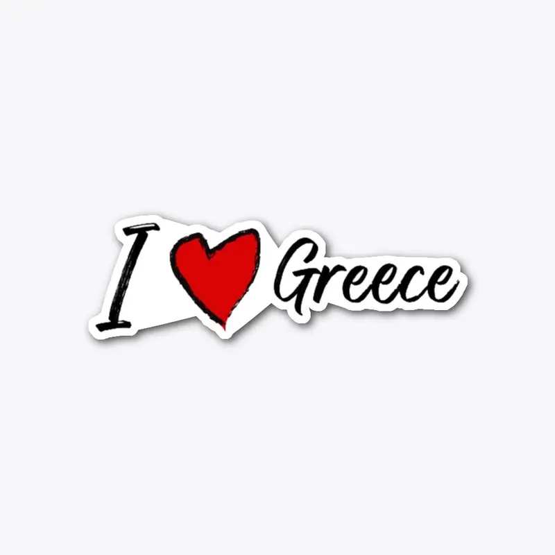 Αυτοκόλλητο I LOVE GREECE