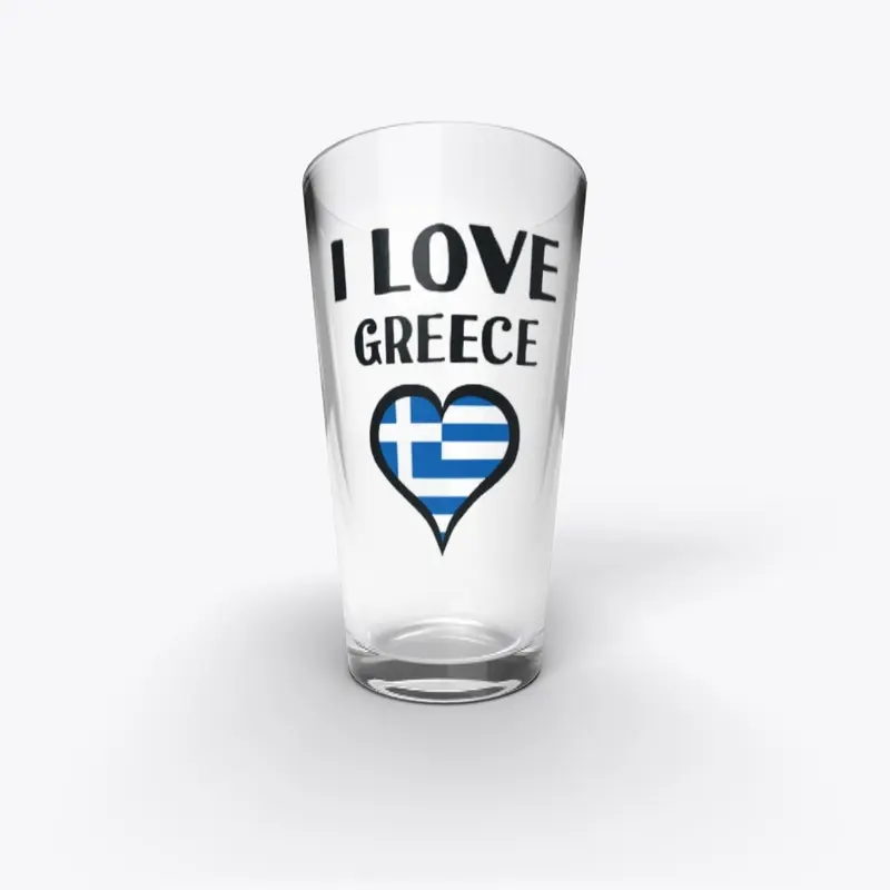 Γυάλινο ποτήρι I LOVE GREECE