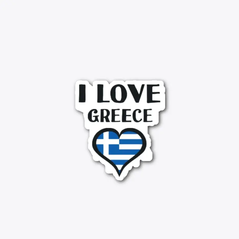 Αυτοκόλλητο  I LOVE GREECE